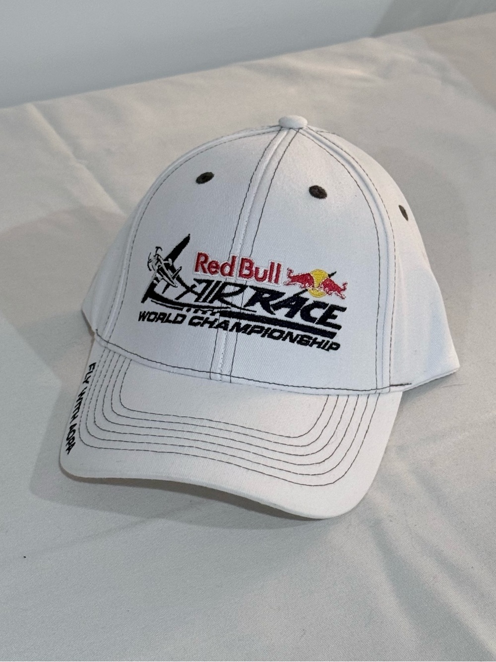 Red Bull Air Race White Baseball Cap New Velcro Back